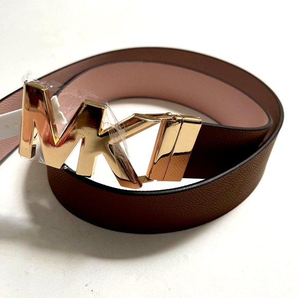 NWT Original MICHAEL KORS Signature Reversible Belt Logo Buckle Brown main image 4